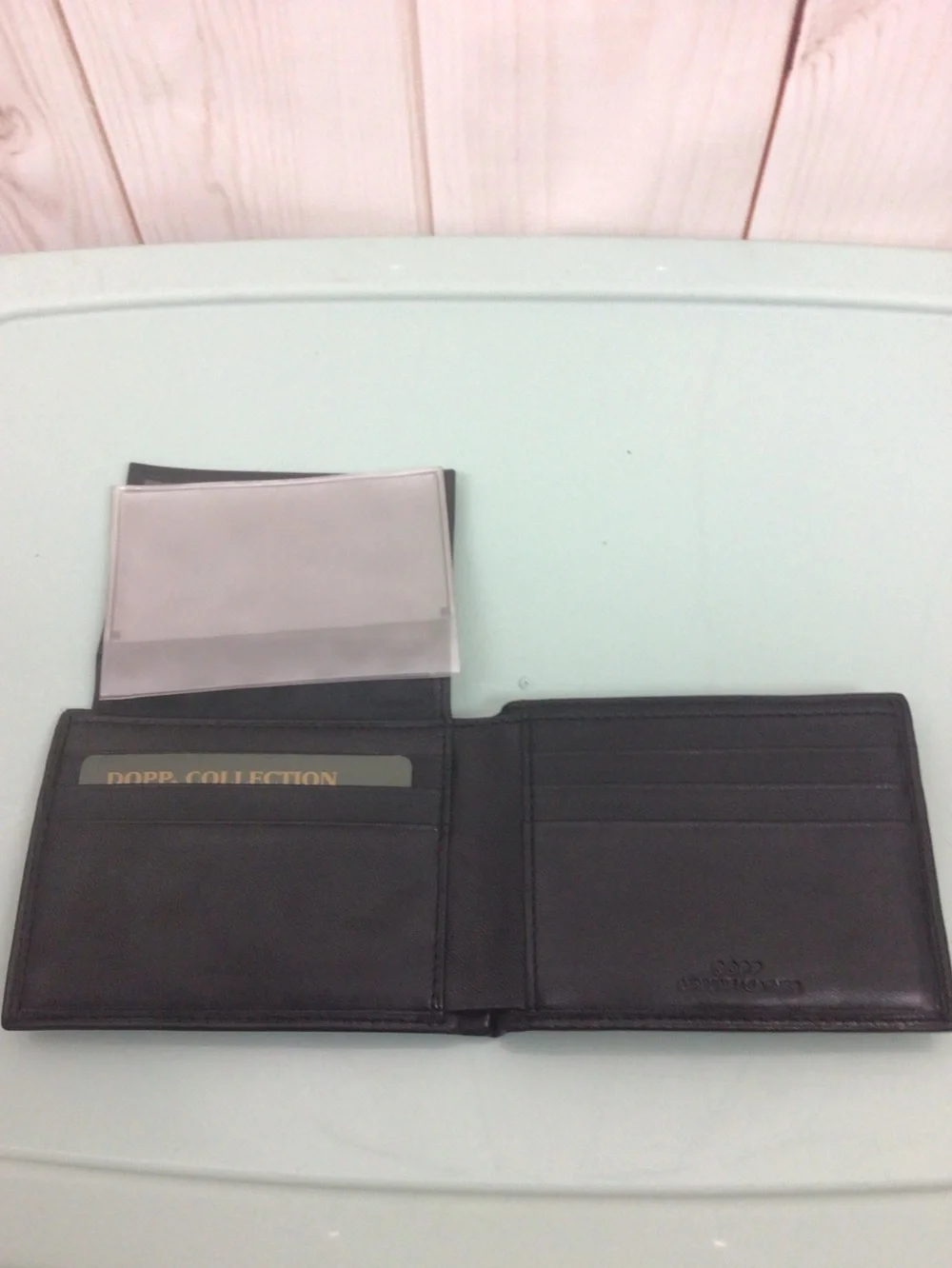 Dopp Collection Black Leather Bifold Wallet